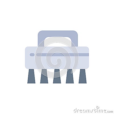 Brush, Cleaning, Set Flat Color Icon. Vector icon banner Template Vector Illustration