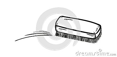 Brush and cleaning up Vector Illustration