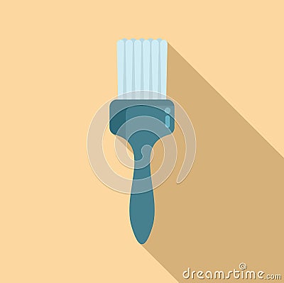 Brush cosmetology icon flat vector. Tutorial step beauty Stock Photo