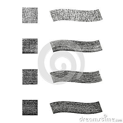 Set of abstract grunge distressed brushes and vector templates. Vector Illustration