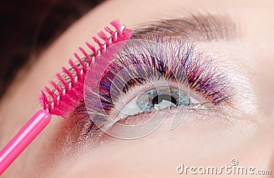 Brush for eyelashes. Stock Photo