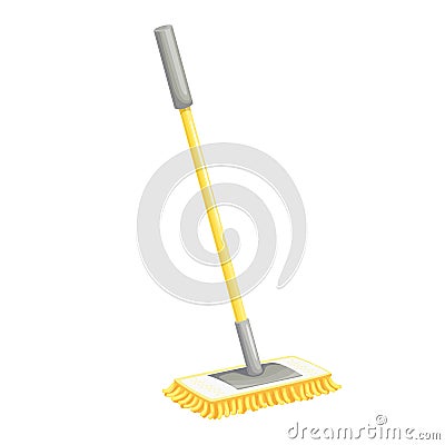 Brush mop to wash floor at home Vector Illustration