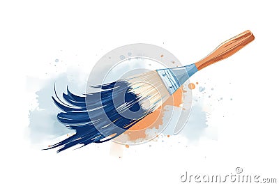 Brush Paint Handdrawn Vector Art, Offering Artistic Flair Stock Photo