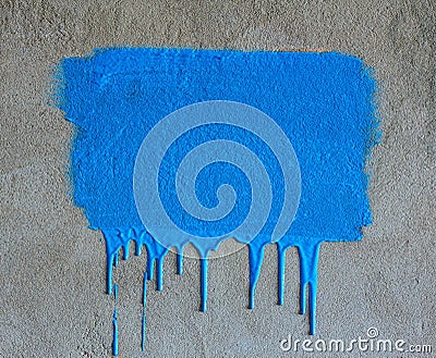 Brush strokes and paint drips Stock Photo