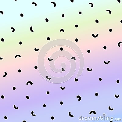 Brush strokes. Vector abstract pattern on holographic background for design Vector Illustration