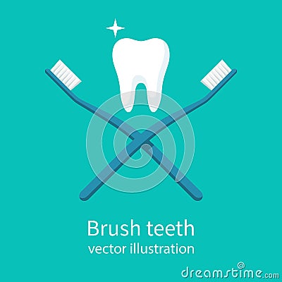 Brush teeth vector Vector Illustration