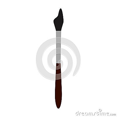 Brush tool paint vector icon illustration work art equipment. Art brush tool handle drawing supply artistic tool. Paintbrush draw Vector Illustration