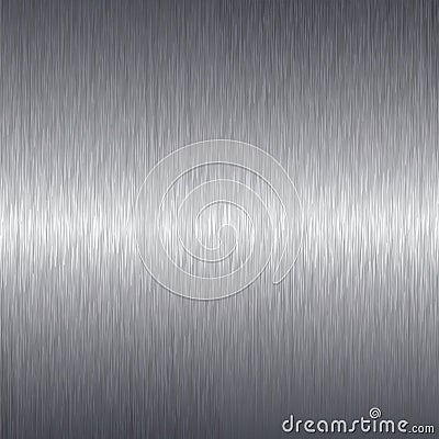 Brushed aluminium metal plate background Vector Illustration