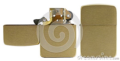 Brushed Brass Lighter Stock Photo