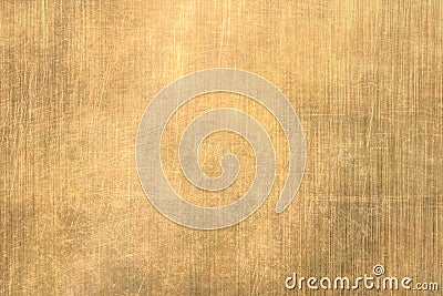 Brushed gold metal texture. Stock Photo