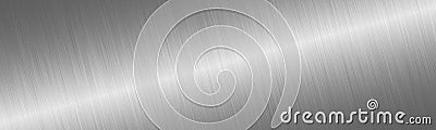 Brushed gray metal surface. Texture of metal. Abstract steel background. Panoramic image Stock Photo