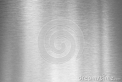 Brushed silver metal plate Stock Photo