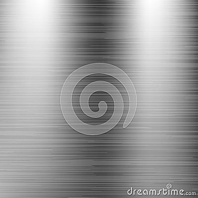 Brushed stainless steel background. Metal texture Vector Illustration