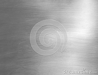 Brushed steel plate Stock Photo