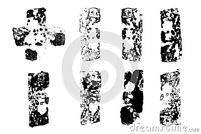 Brushes black stains Stock Photo