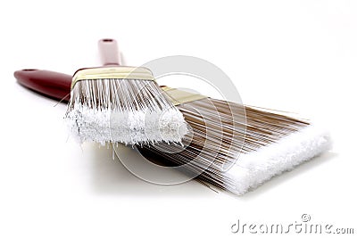 Brushes With Great Detail In Top Bristles Stock Photo