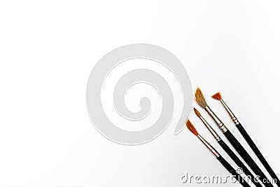 Brushes isolated on white background Stock Photo