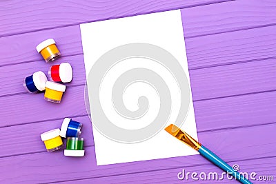 Brushes and paint. Stock Photo