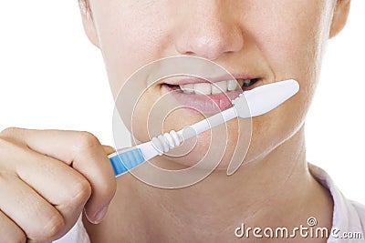 Brushing teeth Stock Photo