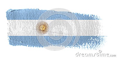 Brushstroke Flag Argentina Stock Photo