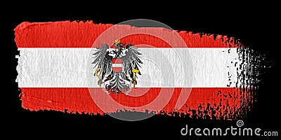 Brushstroke Flag Austria Stock Photo