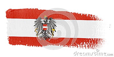 Brushstroke Flag Austria Stock Photo