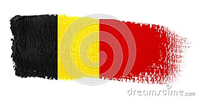 Brushstroke Flag Belgium Stock Photo