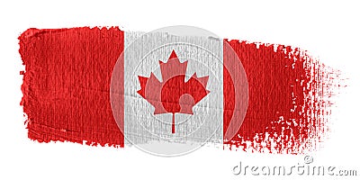 Brushstroke Flag Canada Stock Photo