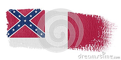 Brushstroke Flag Confederate National Stock Photo