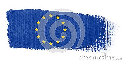 Brushstroke Flag Europe Stock Photo