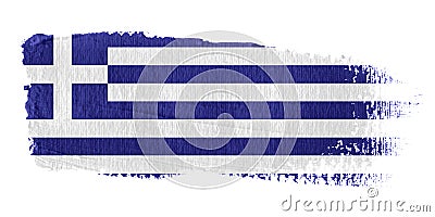 Brushstroke Flag Greece Stock Photo