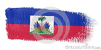 Brushstroke Flag Haiti Stock Photo