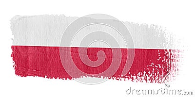 Brushstroke Flag Poland Stock Photo