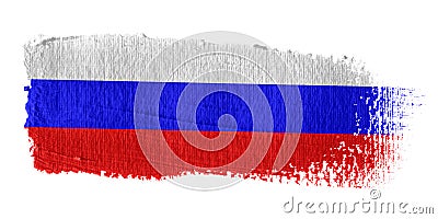 Brushstroke Flag Russia Stock Photo