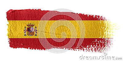 Brushstroke Flag Spain Stock Photo