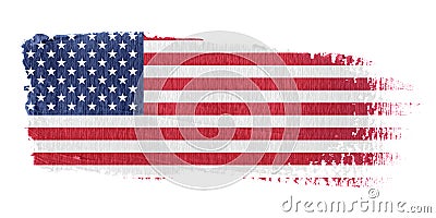 Brushstroke Flag United States Stock Photo