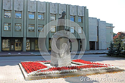 Monument to General A. Brusilov. St. Petersburg. Editorial Stock Photo