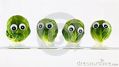 Brussel sprout heads Stock Photo