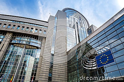 European Parliament building Editorial Stock Photo