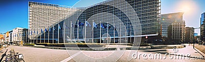 Brussels, Belgium - 25 February 2018: European Commission Headquarter - Berlaymont building Editorial Stock Photo