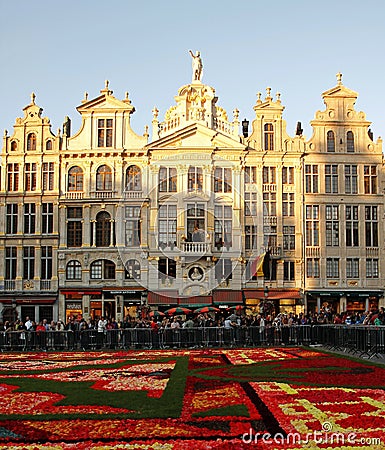 Brussels Belgium Flower Carpet Festival Grand Place Editorial Stock Photo