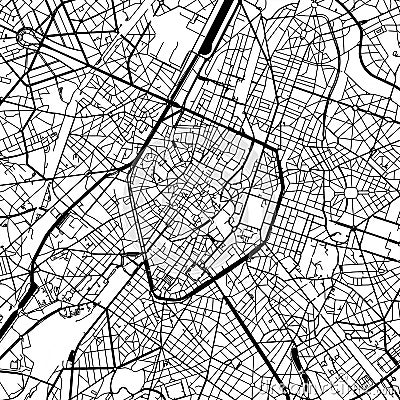 Brussels Belgium Vector Map Vector Illustration