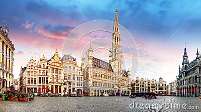 Brussels - Grand place, Belgium Editorial Stock Photo
