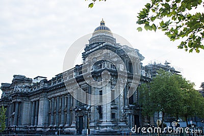 Brussels Justice Palace, North and East fronts. Editorial Stock Photo