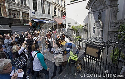 Brussels Manneken Pis Editorial Stock Photo