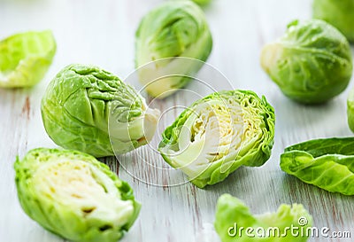 Brussels Sprouts Stock Photo