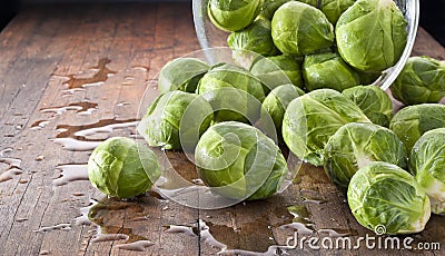 Brussels Sprouts Background Stock Photo