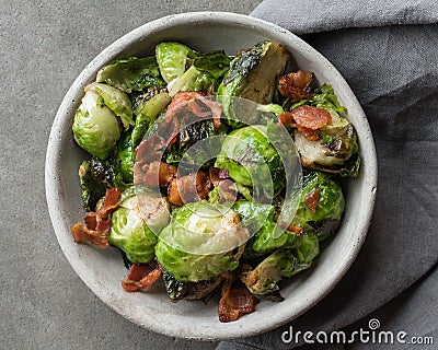 Brussels Sprouts and Bacon Stock Photo