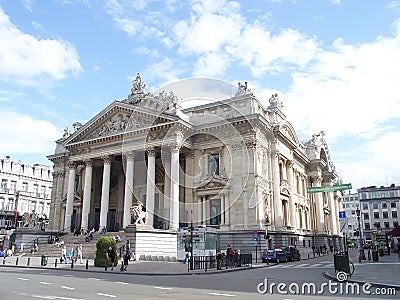 Brussels Stock Exchange Stock Photo