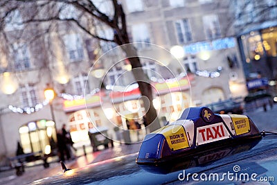Brussels taxi Editorial Stock Photo